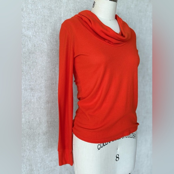 Michael Kors Vibrant Orange Cowl Neck top , T-shirt, Sweater Size M - Picture 4 of 16